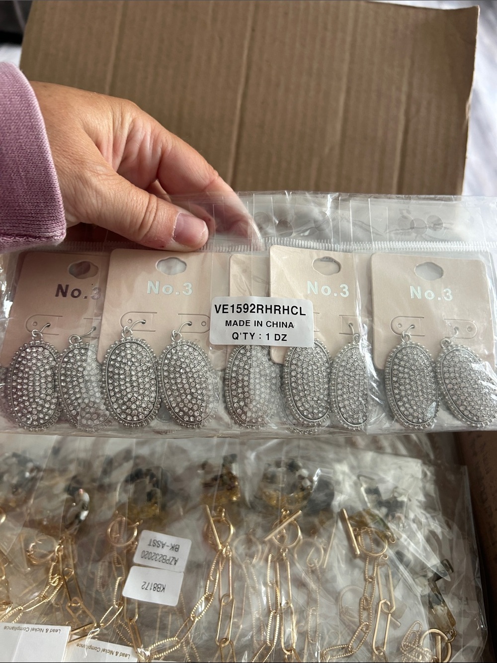 🔥$2 No.3 Silver Oval Pave Drop Earrings - Elegant Women's Jewelry